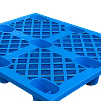 Palette en plastique renforcée à neuf pattes, haute tolérance, avec grille en HDPE, empilable quatre directions, pour stockage sur chariot élévateur, logistique personnalisée