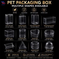 Boîte cadeau en plastique PET transparent avec couvercle à fermeture à pression