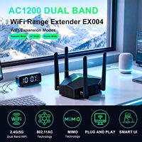 Extensor de Red Wifi de Largo Alcance para Interiores, 1200Mbps, 2.4GHz, 5G, Amplificador de Señal Inalámbrica, Repetidor Wifi, Router AP, Compatible con LAN