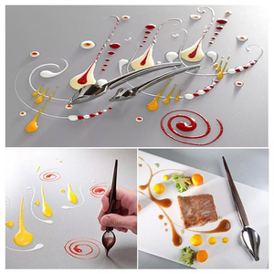 Cuillère filtre à chocolat en acier inoxydable 304 <span class=keywords><strong>de</strong></span> qualité alimentaire, cuillère <span class=keywords><strong>de</strong></span> <span class=keywords><strong>dessin</strong></span> culinaire professionnelle, outil <span class=keywords><strong>de</strong></span> décoration <span class=keywords><strong>de</strong></span> gâteaux et <span class=keywords><strong>de</strong></span> café DIY - Product Image 6