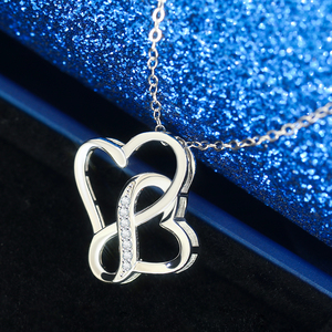 Women's Heart Necklace <b>Cross</b> Border Multi Exclusive Experienced Exporter Electrophoretic Coating Color Retention Time Gift - Product Image 1