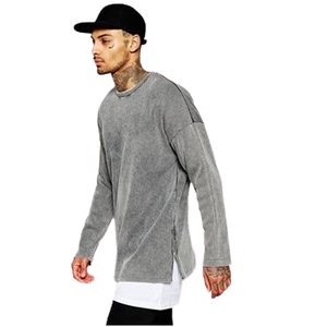 Custom Acid Wash 100% Cotton Men's Luxury Hoodies Streetwear Drop Shoulder <b>Puller</b> Fleece Sweatshirts - Product Image 1