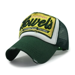 Bán Buôn Cổ Điển 80S Tùy Chỉnh Thêu Vá Lưới Mũ Bóng Chày Thoáng Khí Ripped 5 Bảng Điều Chỉnh Trucker Hat - Product Image 4