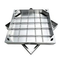 Couvercle de manhole carré robuste D400 en acier inoxydable de haute qualité, vente en gros d'usine