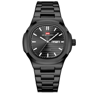 Mens Automatic Mechanical Watch Integrated Steel Bracelet Horizontal Pattern Dial Luxury Sport Wristwatch - Product Image 6