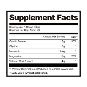 Premium Slaapherstel Proteïnepoeder Magnesium Blend Suiker Vrij Vegan Aangepaste Formuleringen Private Label OEM COA GMP ISO - Product Image 2