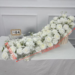 DKB Usine de fleurs artificielles, vente en gros de tapis d'escalier en soie blanche pour la décoration d'escaliers de mariage - Product Image 2