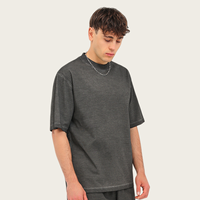 Camiseta de Lujo Personalizada de Dos Tonos con Degradado, 230g, 100% Algodón Tejido, Lavado Vintage, Talla Grande, Hombros Caídos, con Logotipo Personalizado