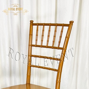 Venta al por mayor de alta calidad Durable apilable PP plástico oro banquete Hotel Tifanny Chiavari boda silla comedor sillas para eventos - Product Image 6