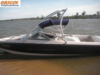 Menara Wakeboard Kapal Origin Boat Catapult dari Aluminium dengan Lapisan Hitam Mengkilap Tersedia