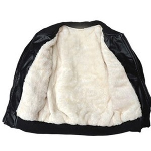 Vente en Gros Blouson Hiver Garçon en Cuir PU Doublé Polaire Épais, Manteau Chaud Coupe-Vent pour Enfants - Product Image 6