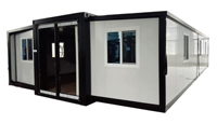 Maisons mobiles préfabriquées pliables et extensibles de 40 pieds, maisons modulaires en acier léger, écologiques, avec chambre et salle de bain