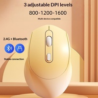 Ratón Inalámbrico Ergonómico Recargable de Doble Modo Óptico con Gradiente de Color para Oficina y Portátil, Directo de Fábrica