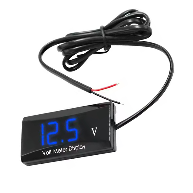 Waterproof DC 12V Meter Speedometer Voltmeter Panel Volt Motorcycle LED Display Digital Voltmeter