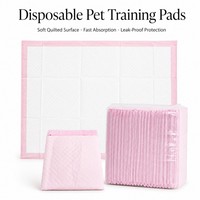 Tapis d'entraînement pour chiens matelassés roses en gros, super absorbants, séchage rapide, pour chiots, pour la maison, la cage et les voyages