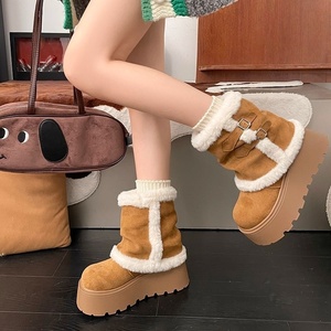 Botas de Nieve Personalizadas al por Mayor, Forradas de Felpa, Cálidas, Cómodas, Antideslizantes, de Alta Calidad, Botas Cortas para Exteriores - Product Image 5