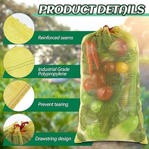 Hành Tây Trái Cây Rau lưới túi cho siêu thị nông nghiệp túi lưới bao bì PP dệt Fob Nhà Máy Giá với dây rút - Product Image 2