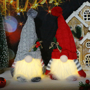 Adorno Navideño de Gnomo Luminoso con Gorro de Punto, Decoración de Rodolfo, Regalo Navideño de Lujo - Product Image 6