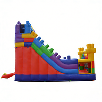 Château gonflable avec toboggan et souffleur pour enfants et adultes, usage commercial