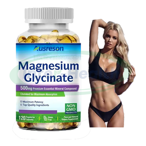 Capsules de citrate et de glycinate de magnésium en marque privée ASAP pour adultes, soutien cardiaque et immunitaire, bienfaits antioxydants - Product Image 1