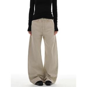 American Retro Deconstructed Washed Simple Versatile Straight-Leg Low Lightweight Denim <b>Jeans</b> Men Women Loose Slimming Draped - Product Image 2