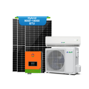 Esun 550w pannello 24v Ac condizionatore d'aria sistema di alimentazione 9000btu tubo a vuoto con Dc pannello ibrido Kit Modulare commerciale 0.5hp solare - Product Image 2