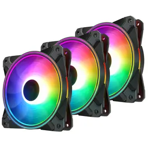 Deepcool CF120 PLUS WH-3 IN 1 컨트롤러 및 허브 120mm 케이스 팬 냉각 쿨러 RGB PC 케이스 PWM 팬