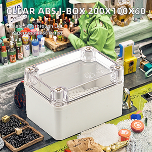 Caja de Conexiones Impermeable OEM ABS IP65 de Una Sola Unidad, Montaje Horizontal/Vertical, con Tapa de Uso Continuo, Salida Transparente de 3.75 Pulgadas de Profundidad - Product Image 2