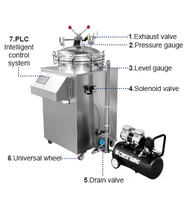 Esterilizador Comercial de Retorno a Presión para Procesamiento de Alimentos Envasados y Carne, de Acero Inoxidable, Automático
