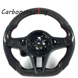 Modifiche Interne Personalizzate per <span class=keywords><strong>Alfa</strong></span> <span class=keywords><strong>Romeo</strong></span>: Volante in Fibra di Carbonio per Giulia, <span class=keywords><strong>Stelvio</strong></span>, Quadrifoglio, QV, Veloce Sport, Upgrade a Forma D - Product Image 1