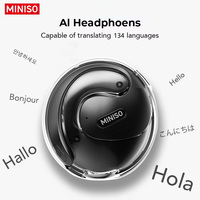 Écouteurs sans fil sportifs MINISO X15Pro AI BT5.4 avec crochet d'oreille, pour le jeu, écouteurs HiFi MINISO avec traduction en 134 langues