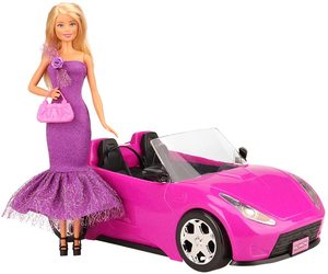Hot Selling Convertible and <strong>Doll</strong> Pack Fashion Girl <strong>Doll</strong> Racing <strong>Car</strong> Pink Convertible <strong>Car</strong> for <strong>Doll</strong> - Product Image 1