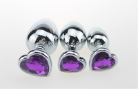Günstiger Versand Legierungsstahl Erwachsenen-Sexspielzeug Garten Metall-Analplug Anal-Butt-Plug Vibrator-Set SML 3 in 1 Code Paar-Flirt-Set