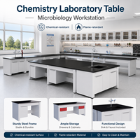 Table de laboratoire de microbiologie et de chimie de haute qualité, résistante aux produits chimiques et ignifuge, équipement de table de travail en acier