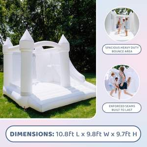 Maison de rebond blanche gonflable de videur de maison de rebond de PVC de qualité commerciale avec la fosse de boule pour la partie d'enfants - Product Image 4