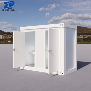 Construction de toilettes portables préfabriquées <span class=keywords><strong>en</strong></span> panneaux sandwich <span class=keywords><strong>en</strong></span> acier pour extérieur, 1/2/3 pièces, salle de bain publique - Product Image 2