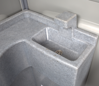 Toilette extérieure portable en plastique HDPE avec pompes à pied et grand conteneur à déchets pour maison préfabriquée publique