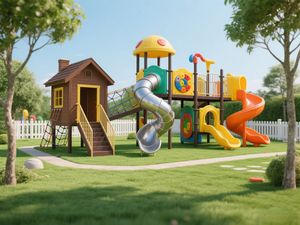 Khung leo núi mẫu giáo-một đồ chơi bằng gỗ lớn cho trẻ em-Một bộ leo núi ngoài trời và trượt gỗ - Product Image 5