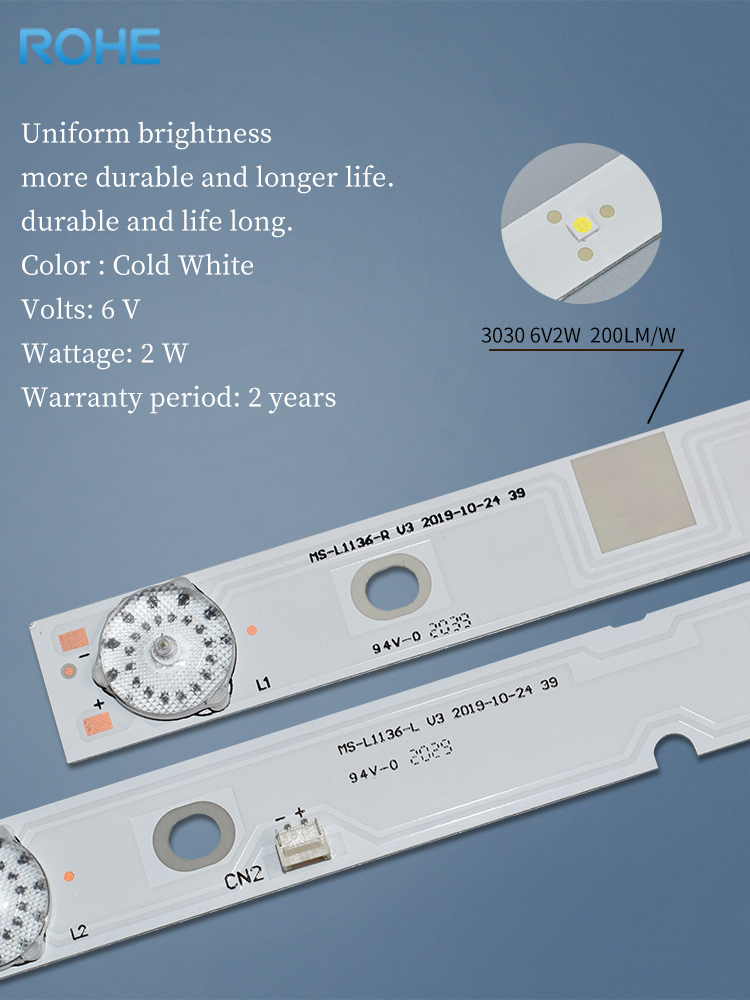 Ronghe MS-L1136-L V3 TV Backlight Strip - 50000hrs Lifespan