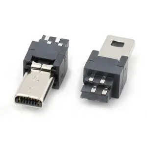 Chapeamento De Níquel 8P Mini USB Tipo B Conector De Solda Masculino