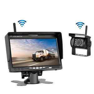 7 pollici Wireless TFT schermo LCD HD <span class=keywords><strong>Monitor</strong></span> del veicolo retrovisore DVD retromarcia telecamera di Backup senza fili Kit di guida per camion Bus RV Van - Product Image 2