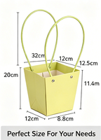 Sacs cadeaux en papier gaufré en forme de livre colorés, imperméables, portables, pour fleuristes, emballage de bouquets, sacs fourre-tout pour mariage et fête