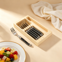 Fourchettes à dîner Laguiole les plus vendues, 6 pièces en acier inoxydable, couverts durables pour la restauration et les commandes en gros