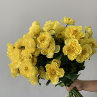 G191 Décoration de mariage à domicile, fleurs artificielles en soie, fleurs de pêche artificielles réalistes au toucher, pour accessoires photo
