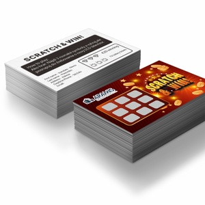 <span class=keywords><strong>Cartes</strong></span> à gratter personnalisées en carton fantaisie avec impression numérique couleur, <span class=keywords><strong>cartes</strong></span> <span class=keywords><strong>prépayées</strong></span> personnalisées avec code de numéro de série - Product Image 2