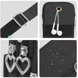 حقيبة صغيرة بسحّاب لحمل الهاتف المحمول، تُحمل على الكتف أو حول الجسم أو على الذراع أو المعصم، تصلح كمحفظة وجراب للهواتف الذكية للنساء والرجال - Product Image 4