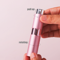 Emballage cosmétique rechargeable de luxe WOGU, flacon pulvérisateur en verre et aluminium à brume fine, 8 ml, 15 ml