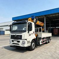 Grue de camion télescopique à charge lourde de 12 tonnes, double commande hydraulique, hauteur de levage de 21 m, adaptée au levage sur chantier
