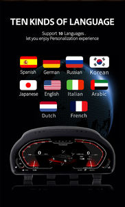 Tableau de bord LCD de voiture Linux 12,3 pouces, tableau de bord virtuel, compteur de vitesse pour BMW F10 F15 2013-<span class=keywords><strong>2016</strong></span>, tableau de bord numérique - Product Image 3