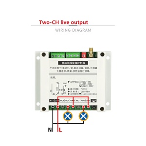 Interruptor de límite de control remoto, módulo transmisor y receptor para motor y electrodomésticos, <span class=keywords><strong>RF</strong></span> 220-380V, 2 canales - Product Image 5